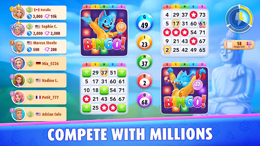 Bingo Blitz 複数カードで遊ぶビンゴ画面