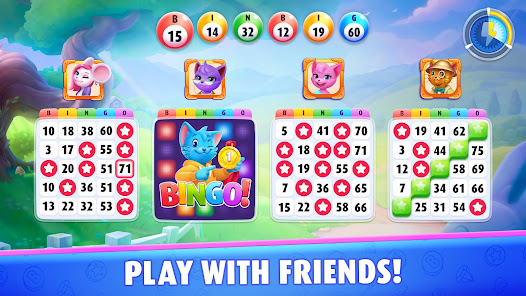 Bingo Blitz フレンドと遊ぶビンゴ画面