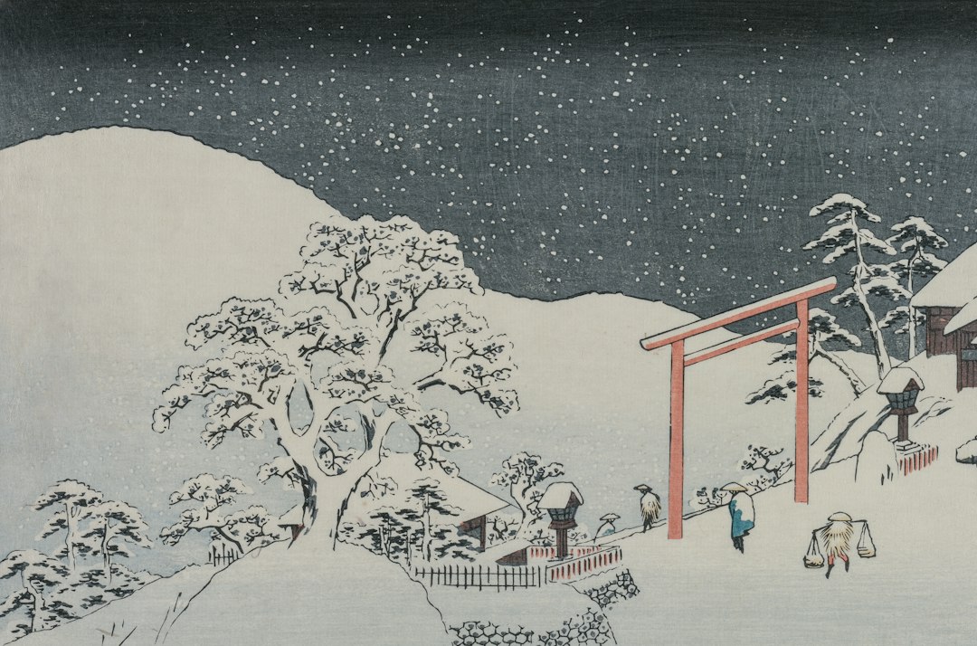 東海道を描いた浮世絵イメージ